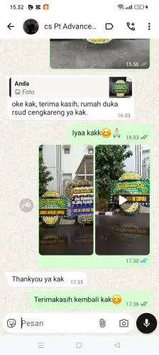 Testimonial Papan Bunga Pernikahan belitung darat