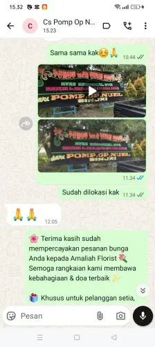 Testimonial Papan Bunga belitung darat