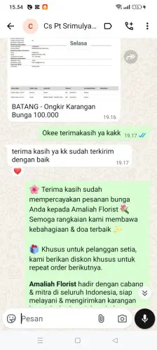 Testimonial Papan Bunga belitung darat