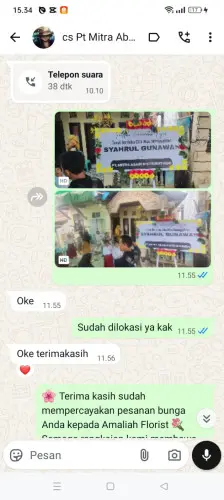 Testimonial Papan Bunga belitung darat