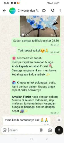 Testimonial Standing Flower belitung darat